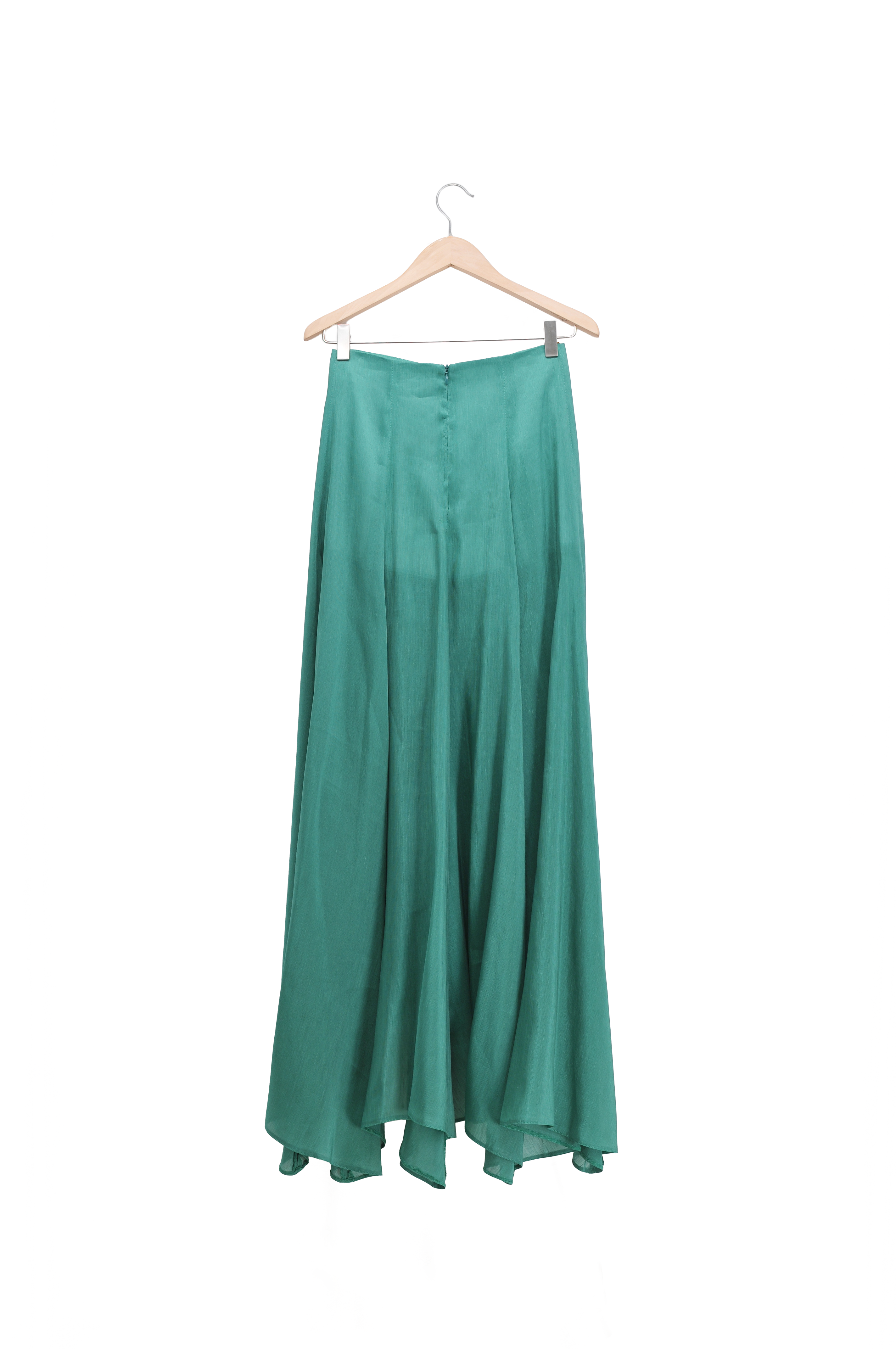 Bolero Skirt in Rustic Silk - Aqua