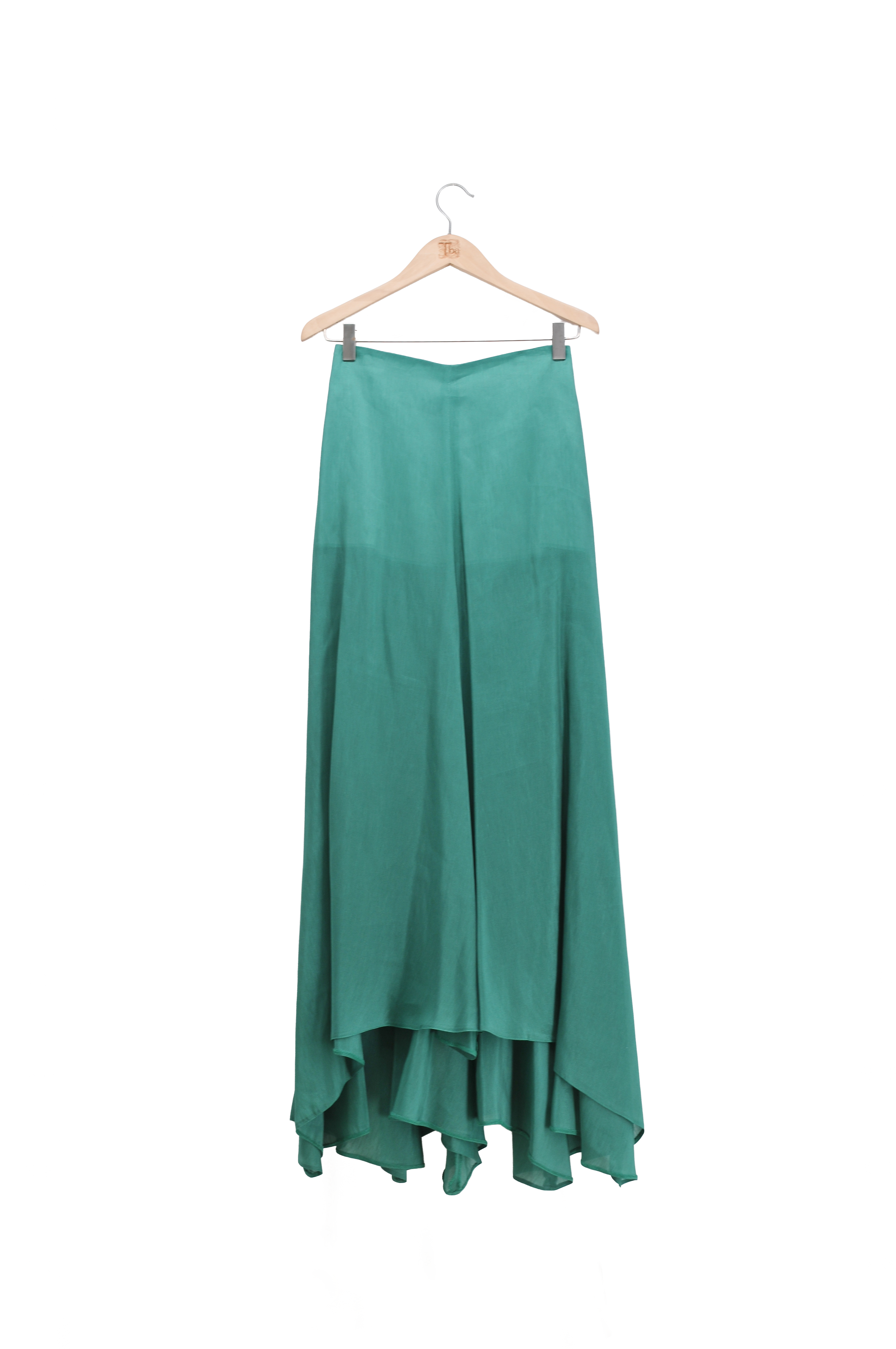 Bolero Skirt in Rustic Silk - Aqua
