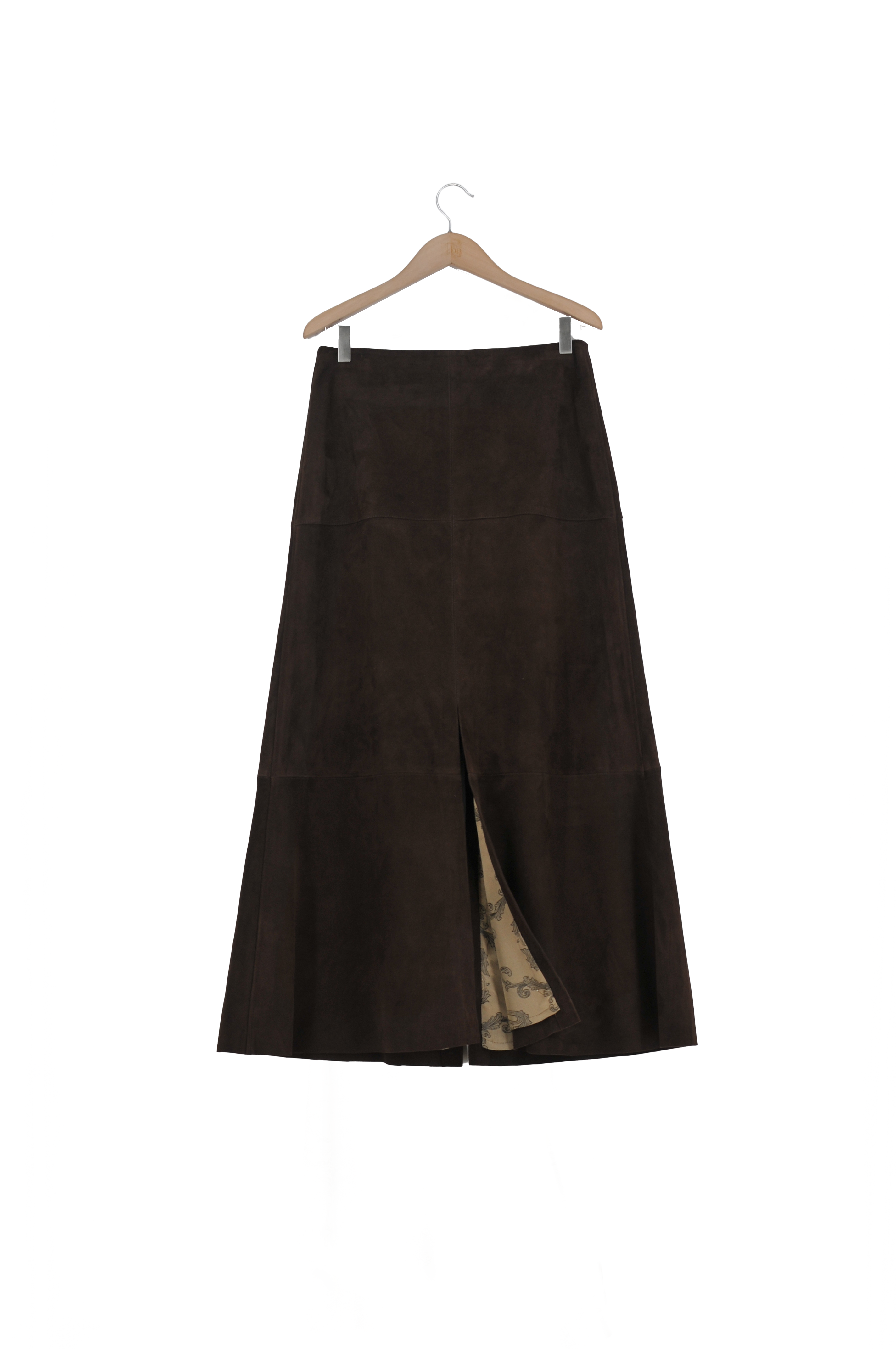 Suede Gypsy Skirt - Truffle