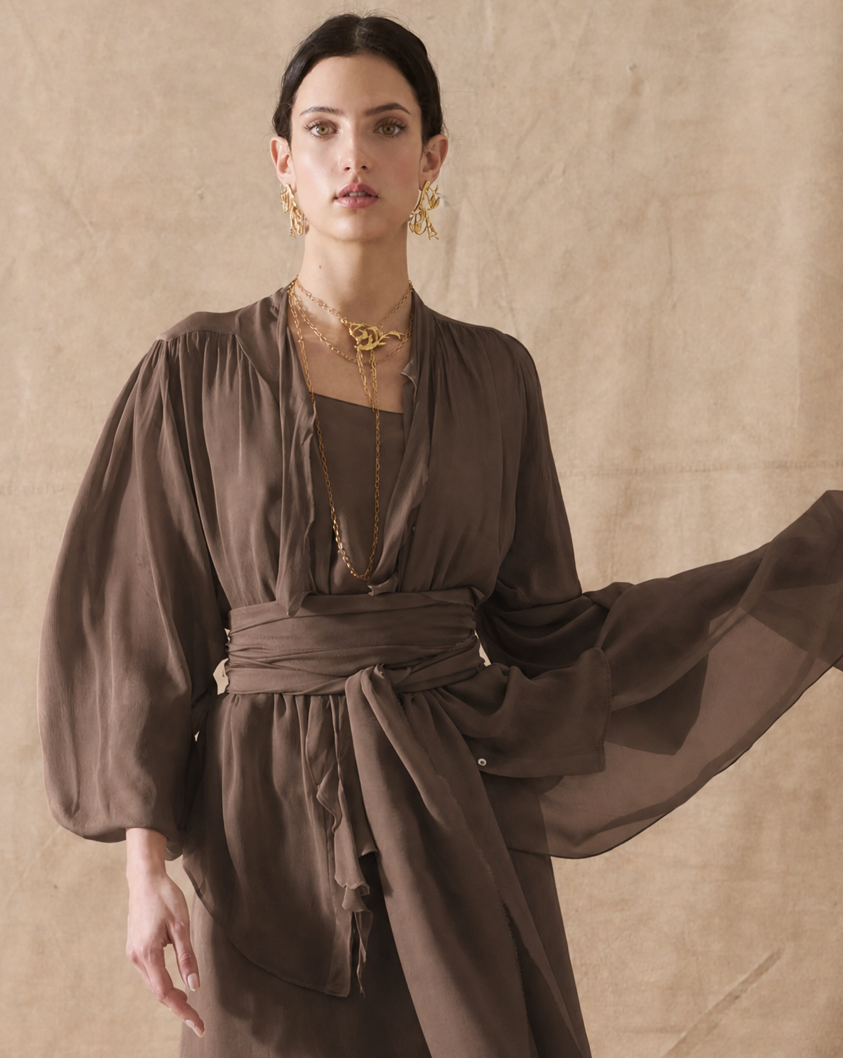 Blusa Pienza en Crespón - Toffee