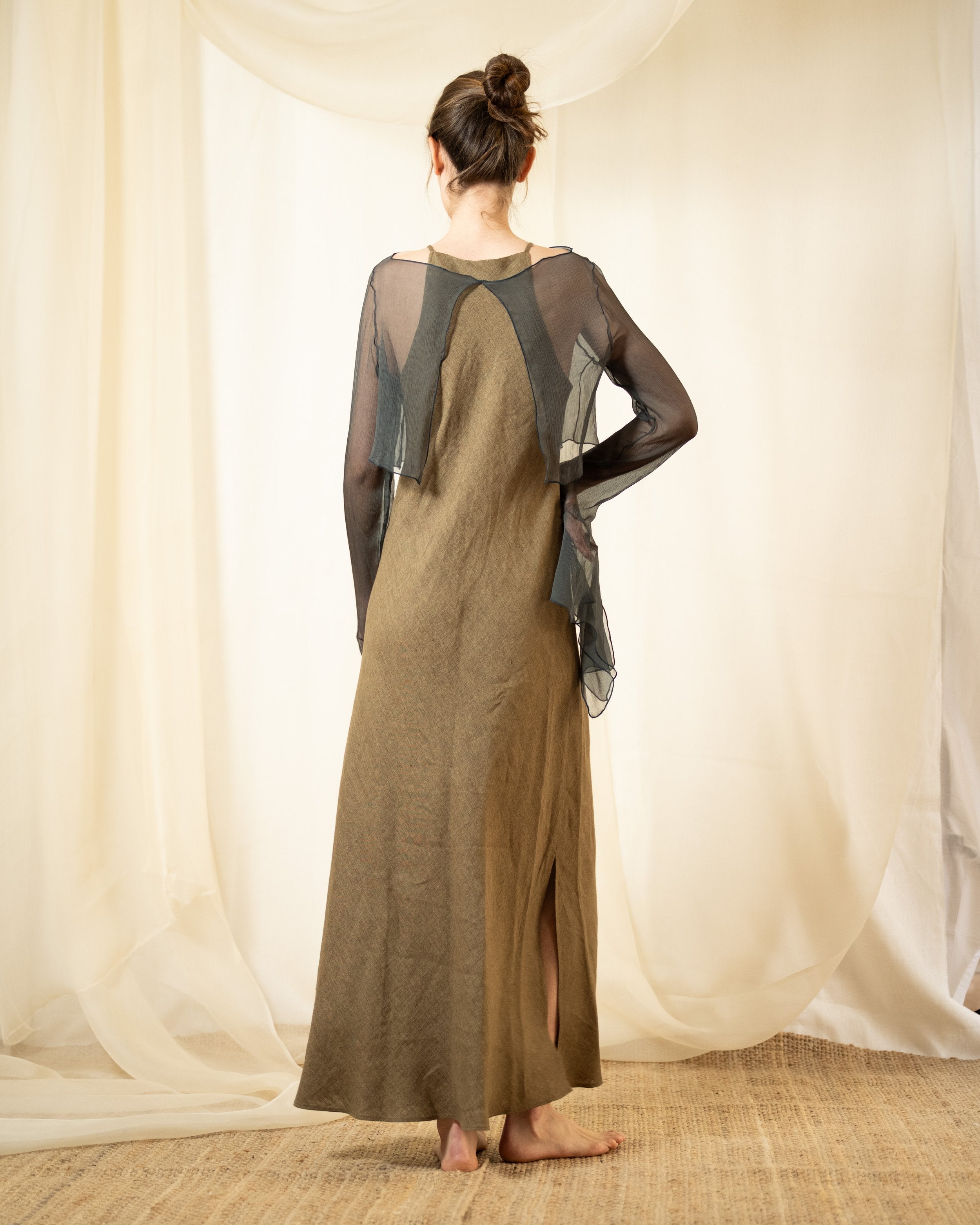 Blusa de gasa Gia - Lead Sea