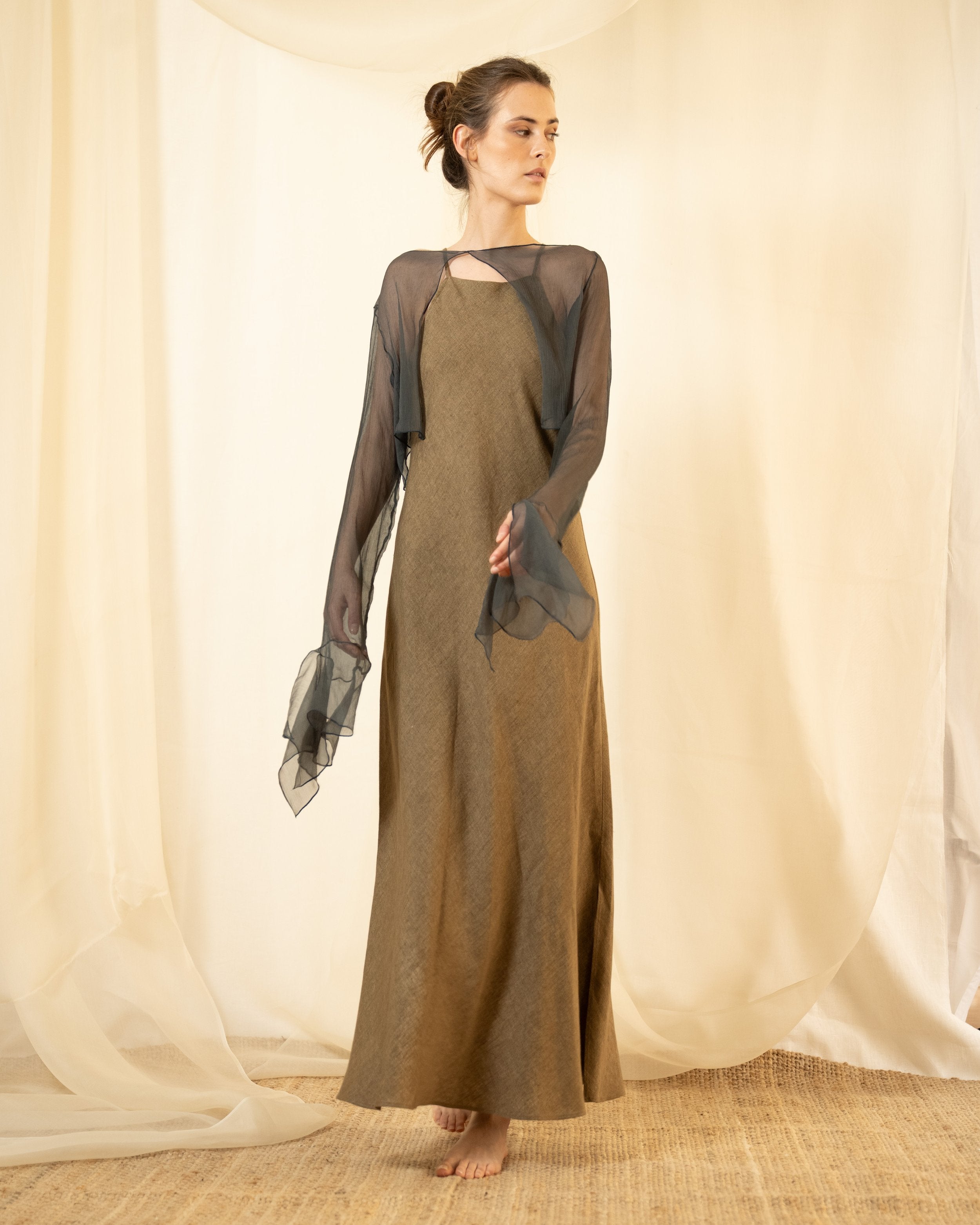 Blusa de gasa Gia - Lead Sea