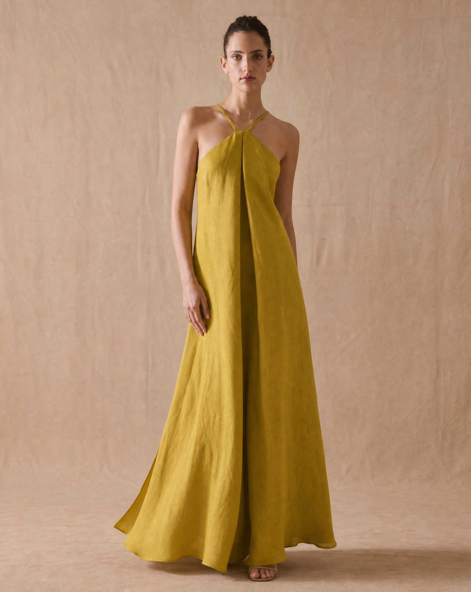 Rustic Silk Lucca Dress - Arbequina Olive