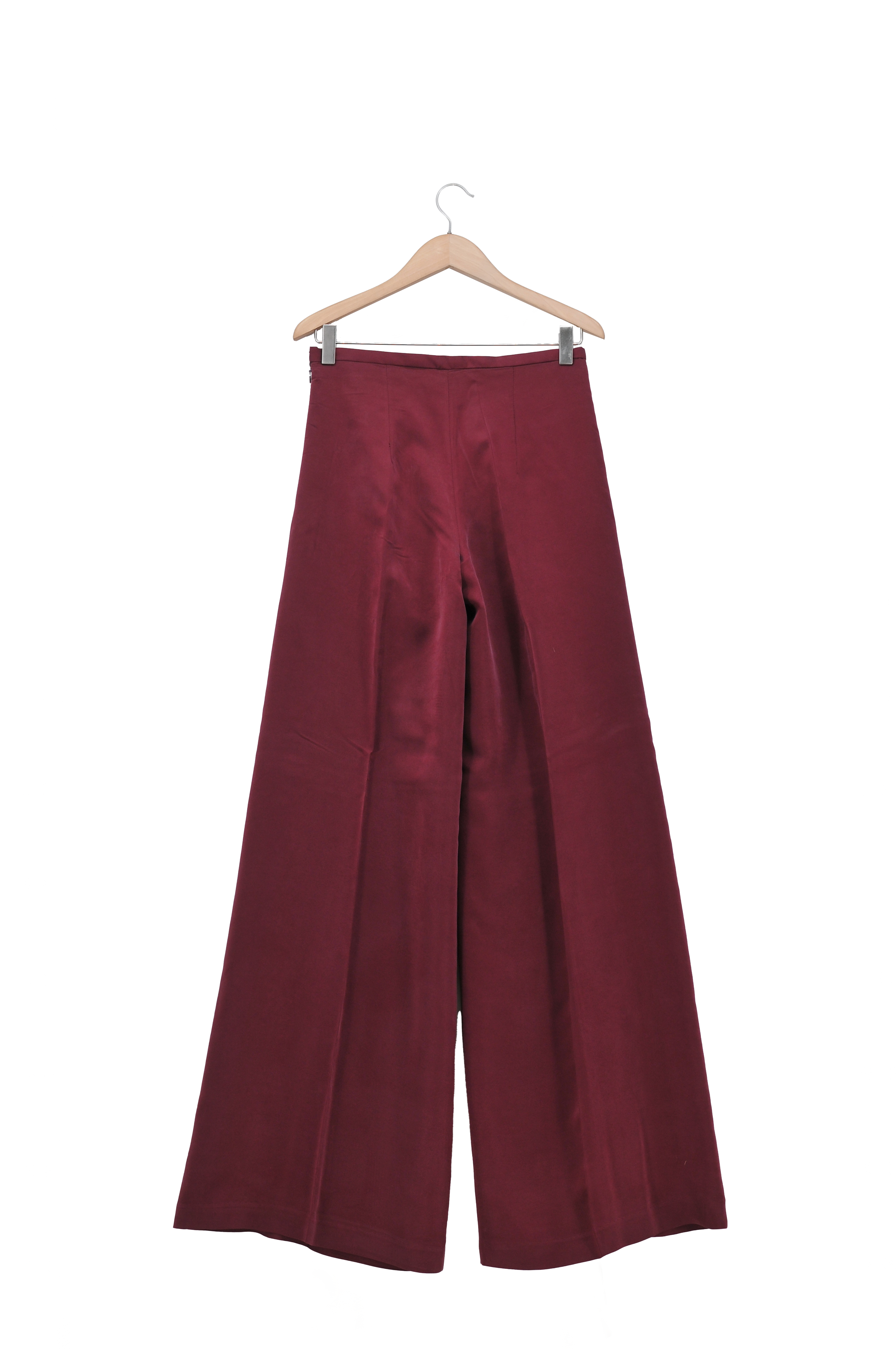 Cupro Maxi Pants - Garnet