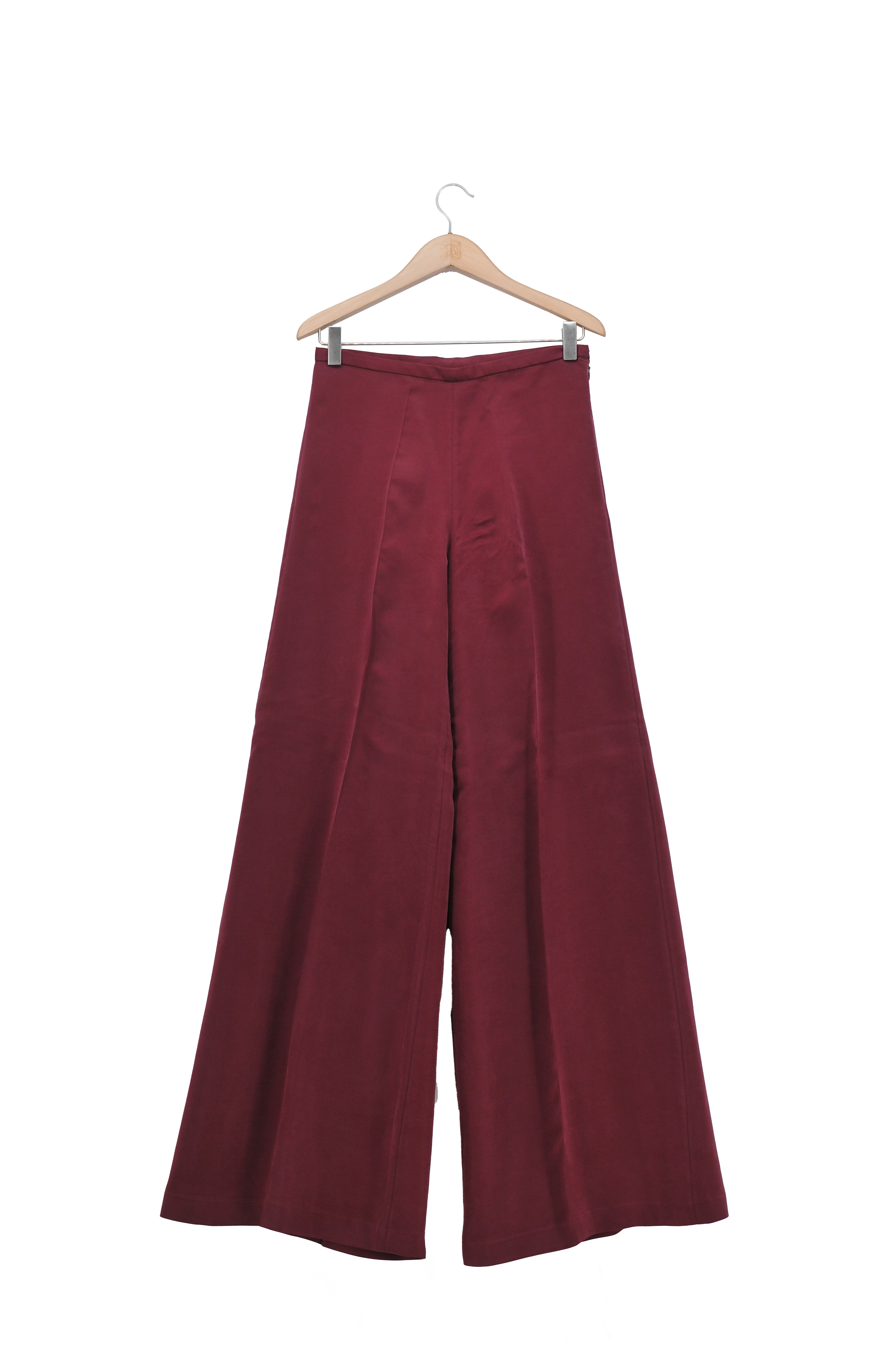 Cupro Maxi Pants - Garnet