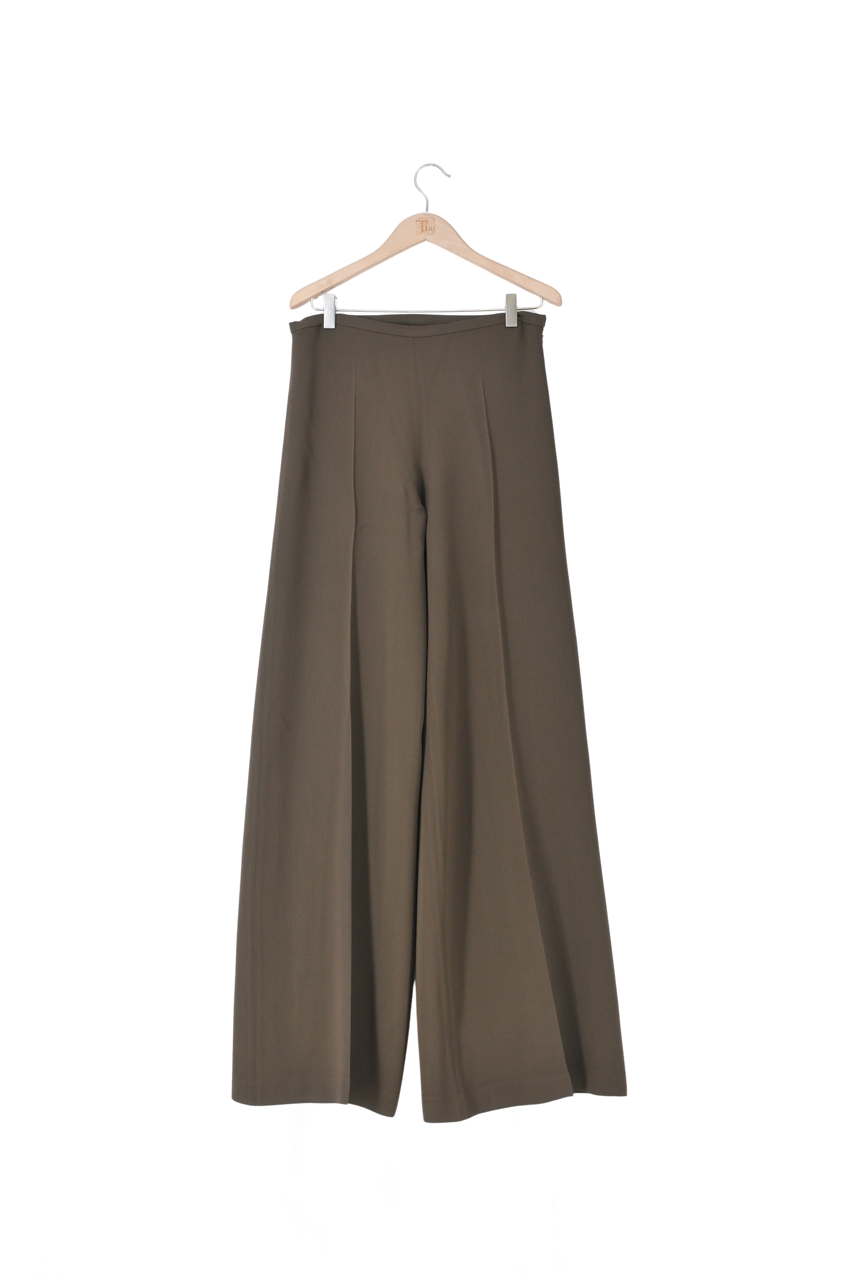 Crepe Maxi Pants - Hunting Green