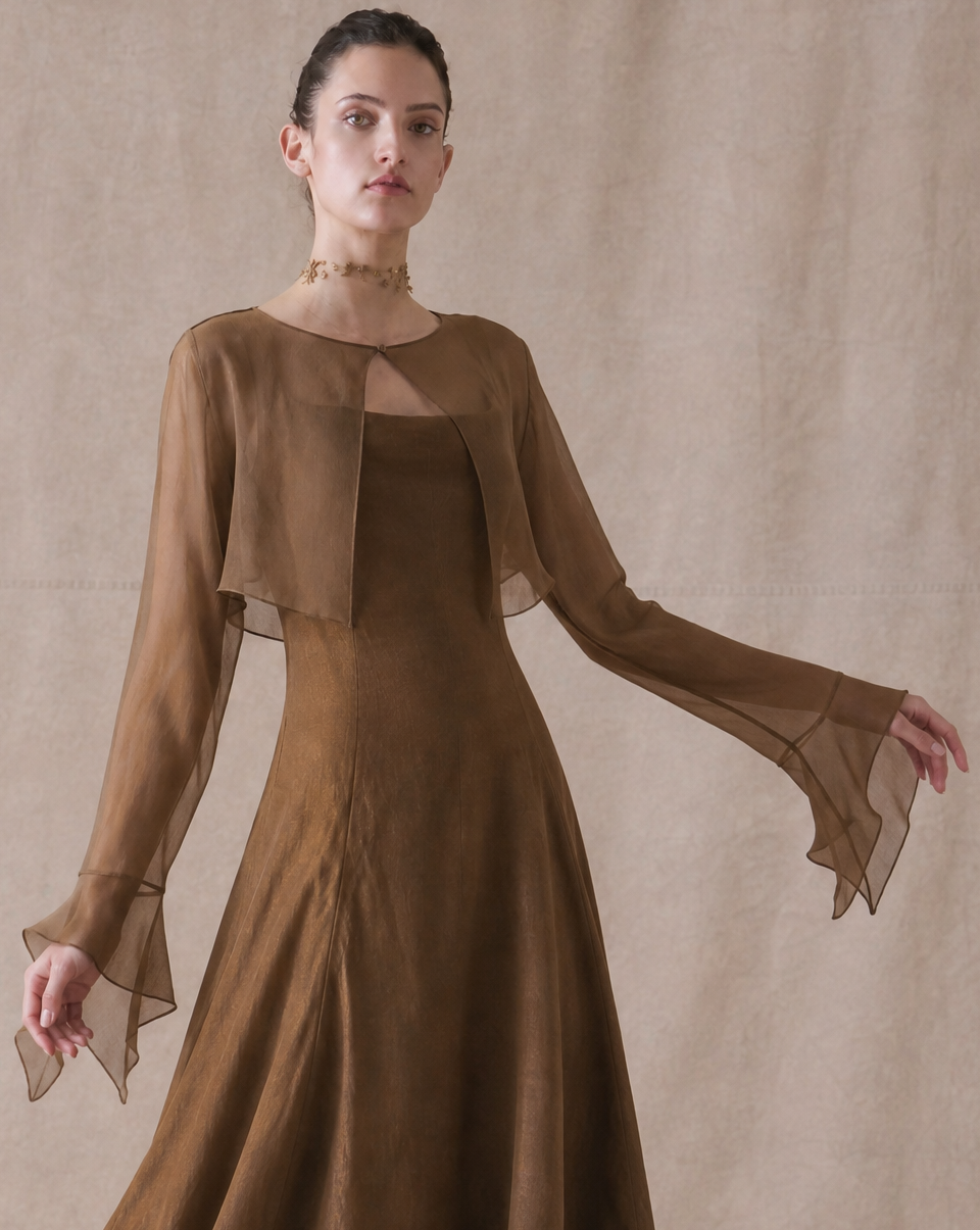 Blusa Gia en Gasa - Toffee