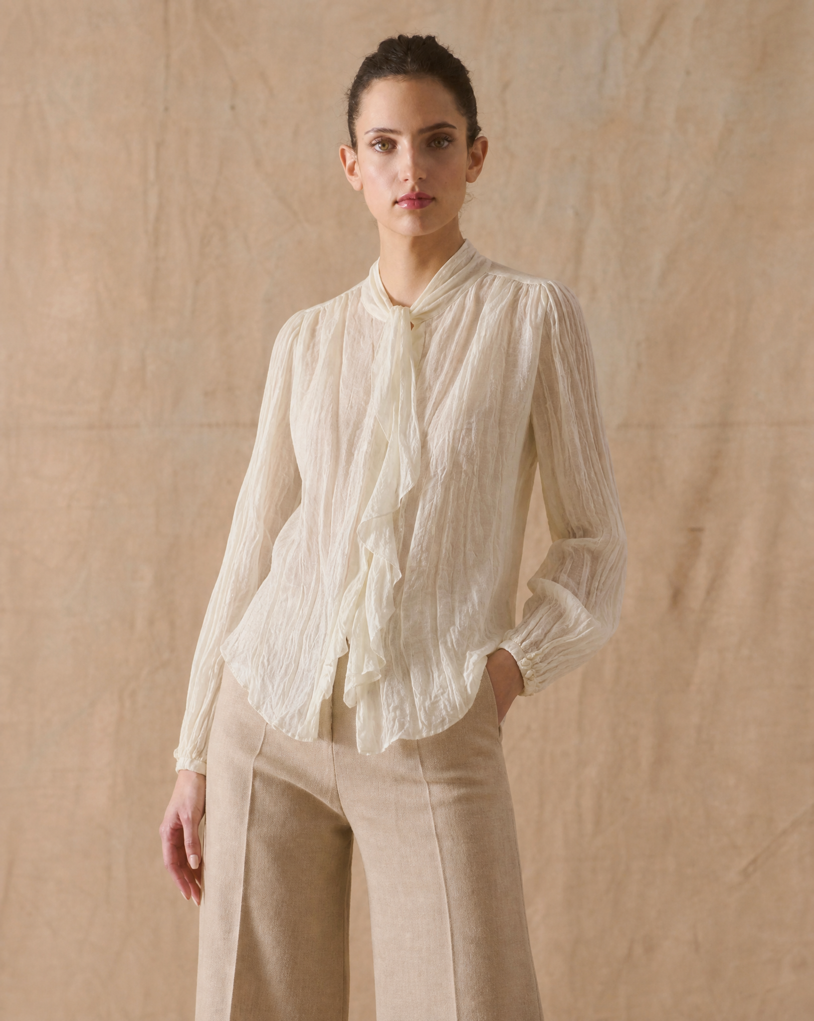 Blusa Pienza en Ramio Bordado - Natural