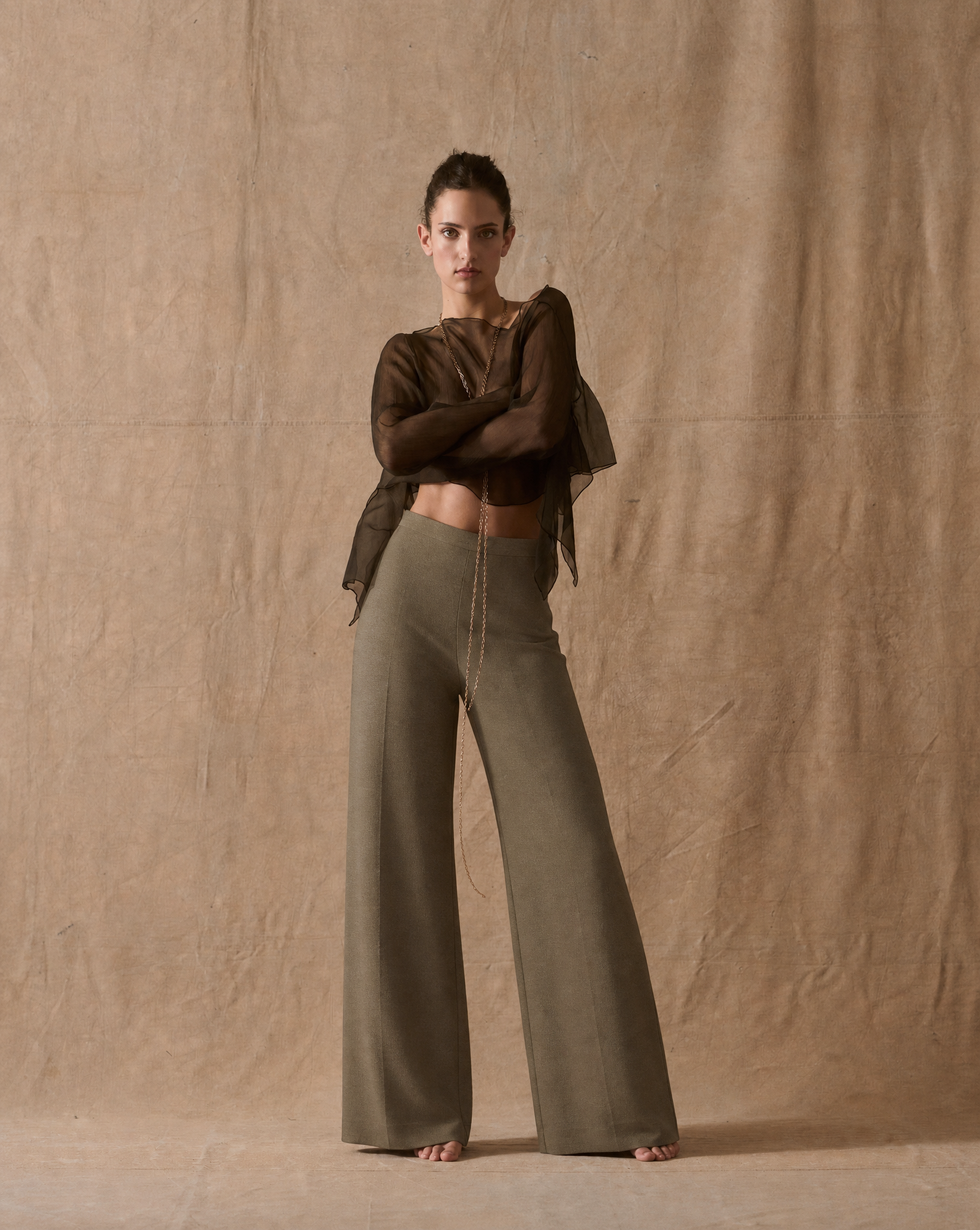 Pantalón Maxi en Sharkskin - Army