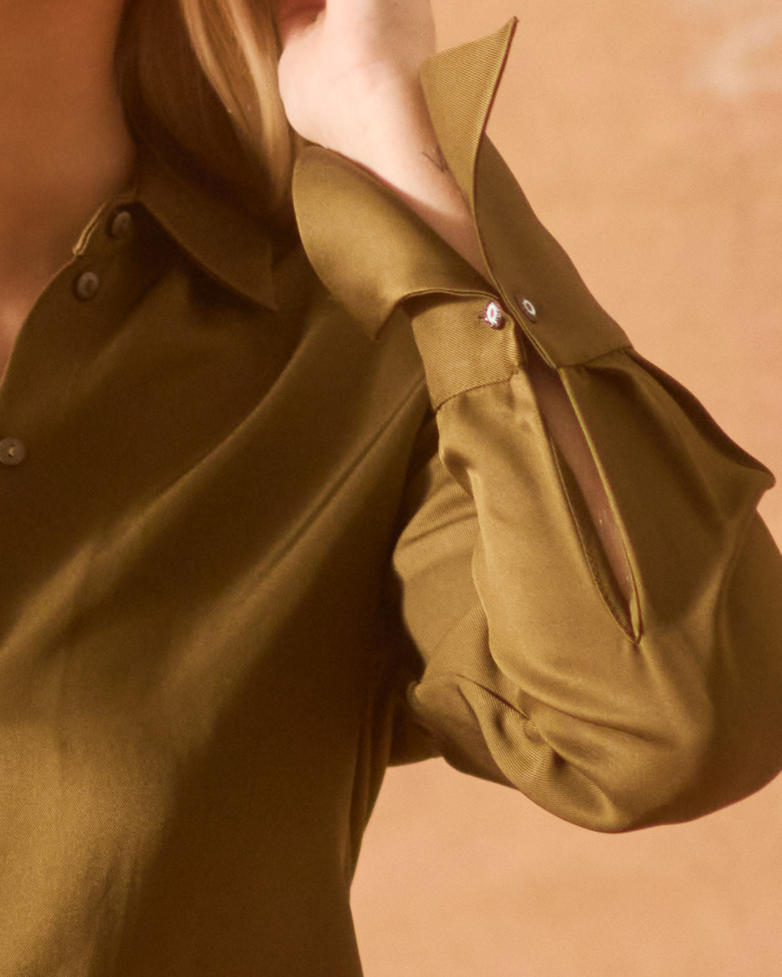Camisa Rania en Sharkskin - Khaki