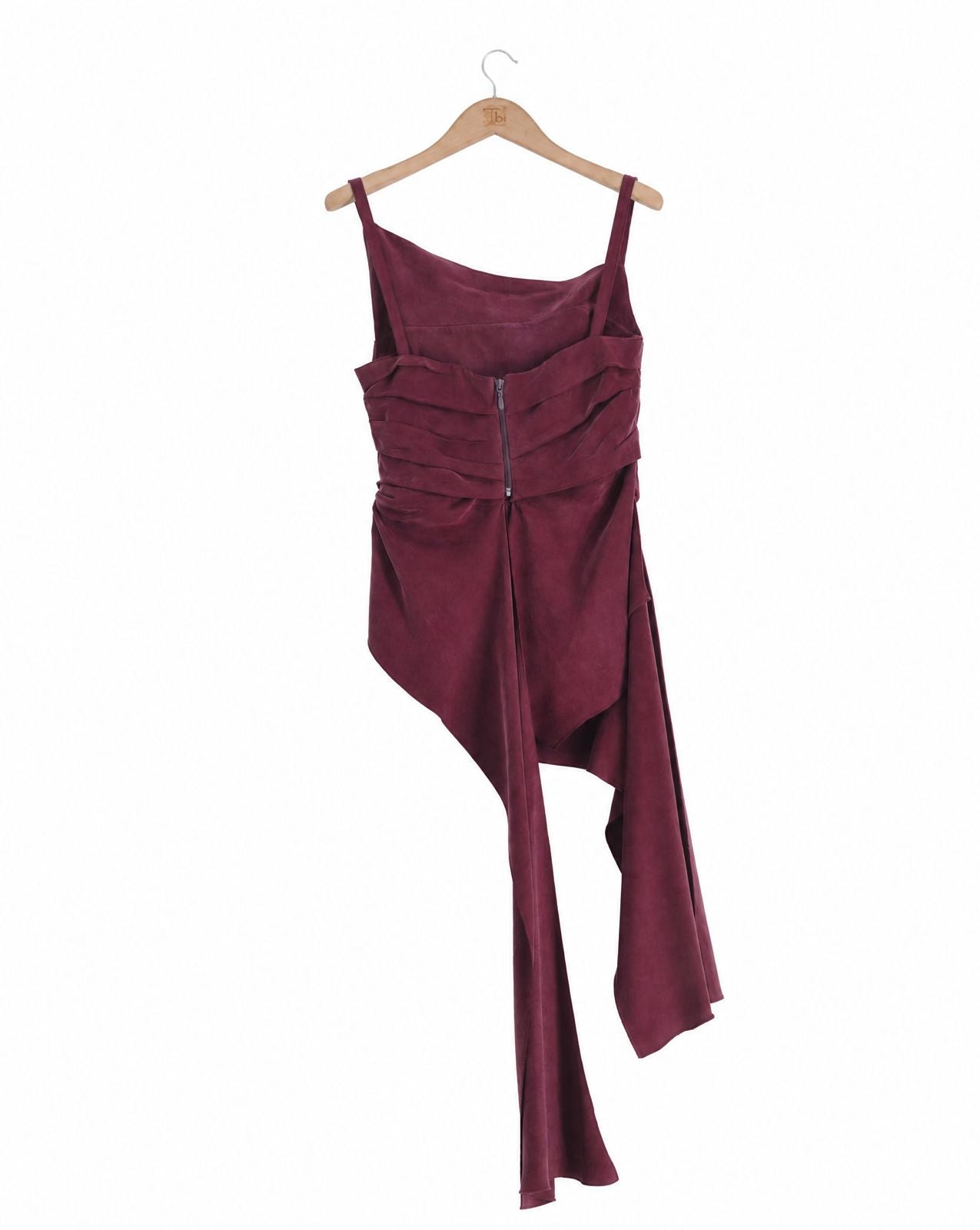 Cupro Alina Top - Borgogna