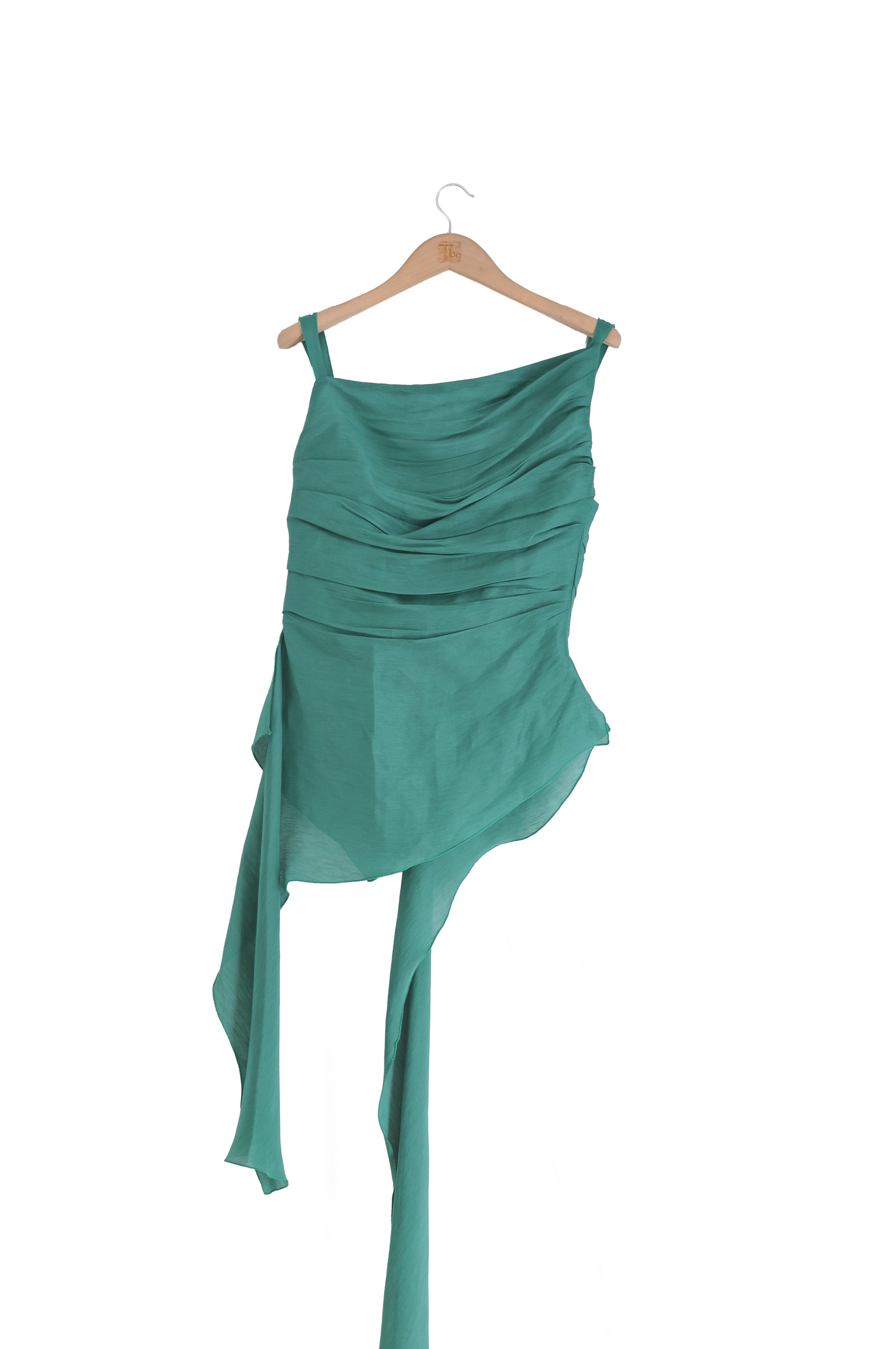 Rustic Silk Alina Top - Aqua