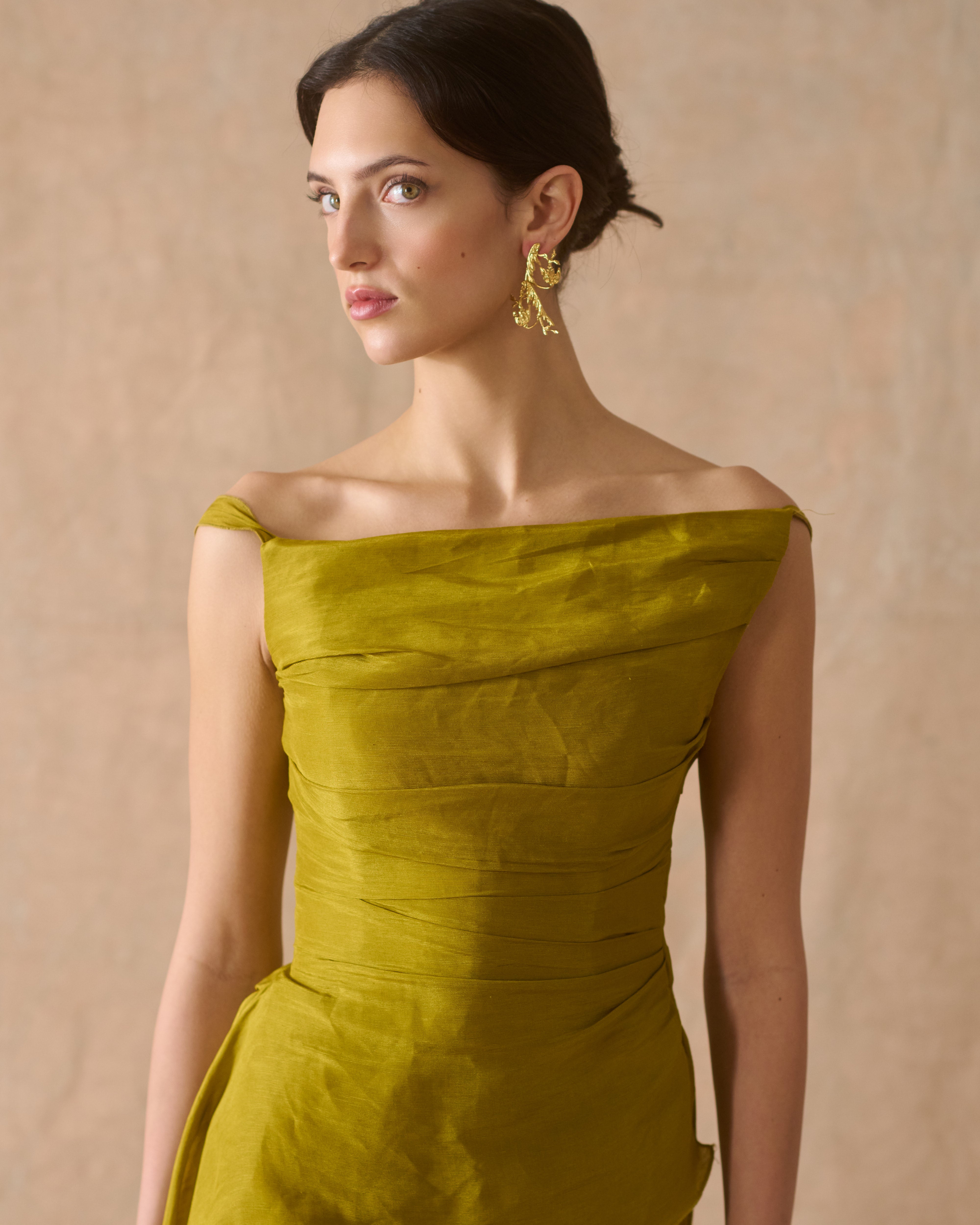 Rustic Silk Alina Top - Arbequina Olive