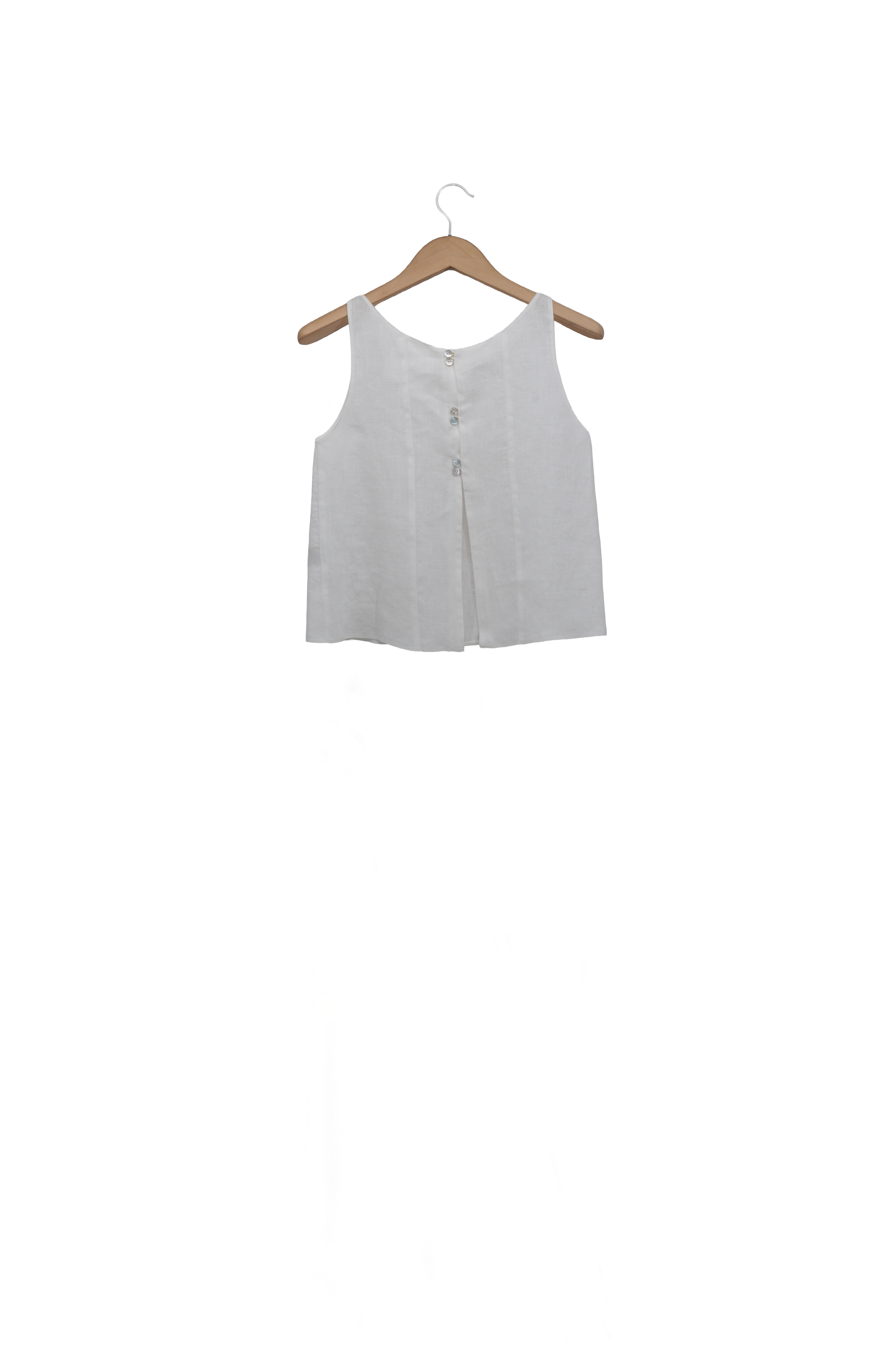Top Eloise en Lino - Blanco Roto