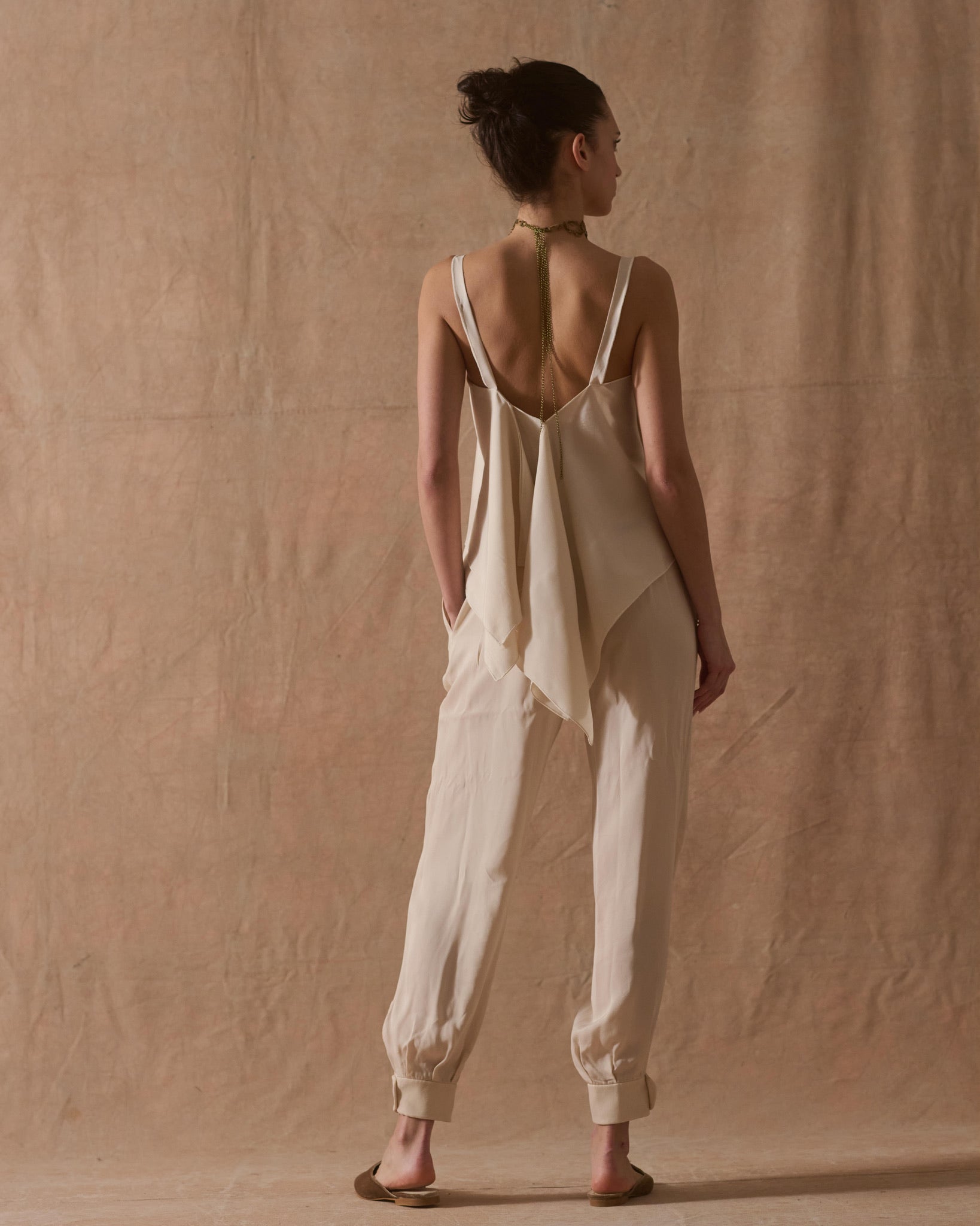 Fine Crepe Lia Top - Natural
