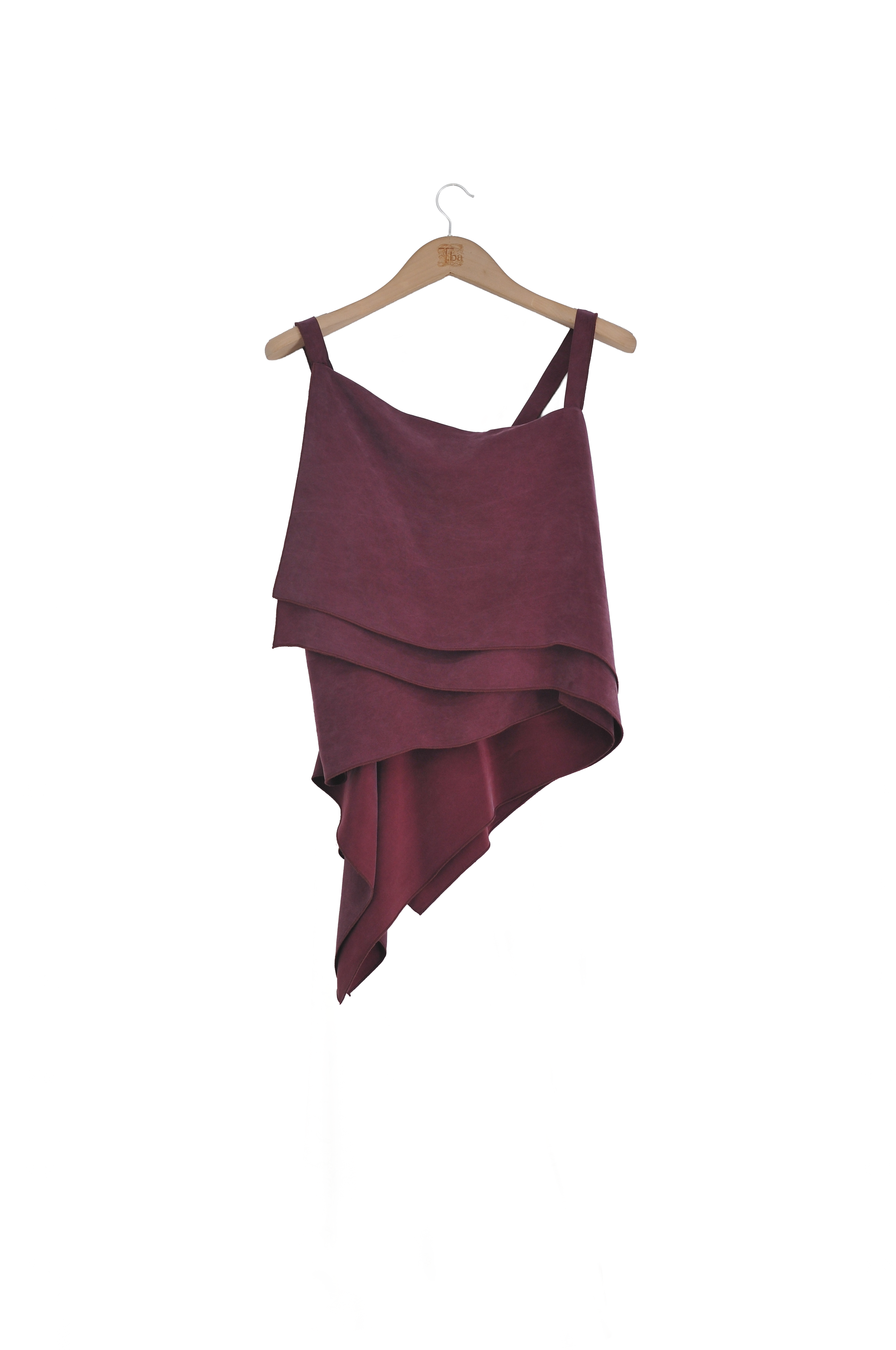 Cupro Lia Top - Borgogna