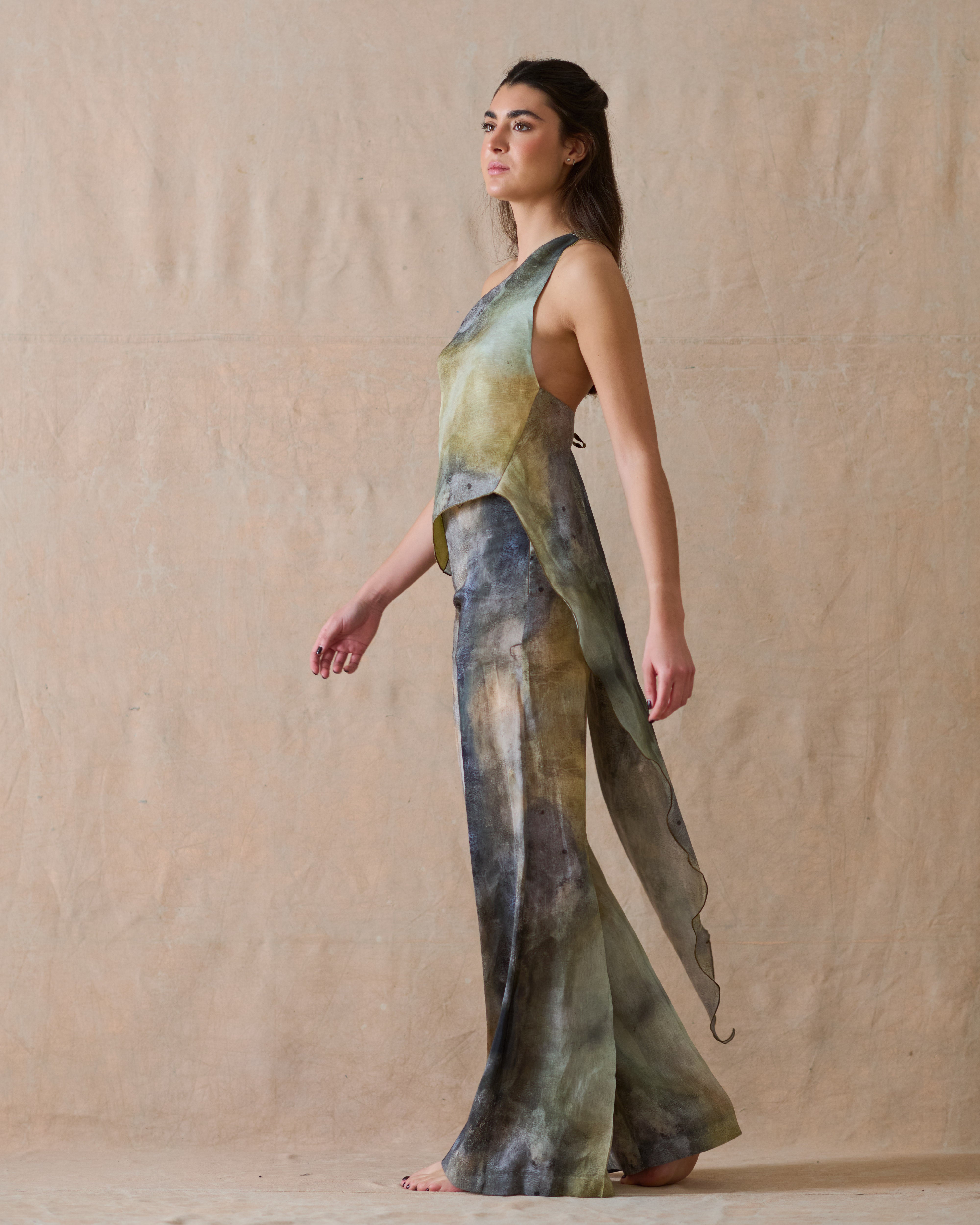 Rustic Silk Noor Top - Wild Sea