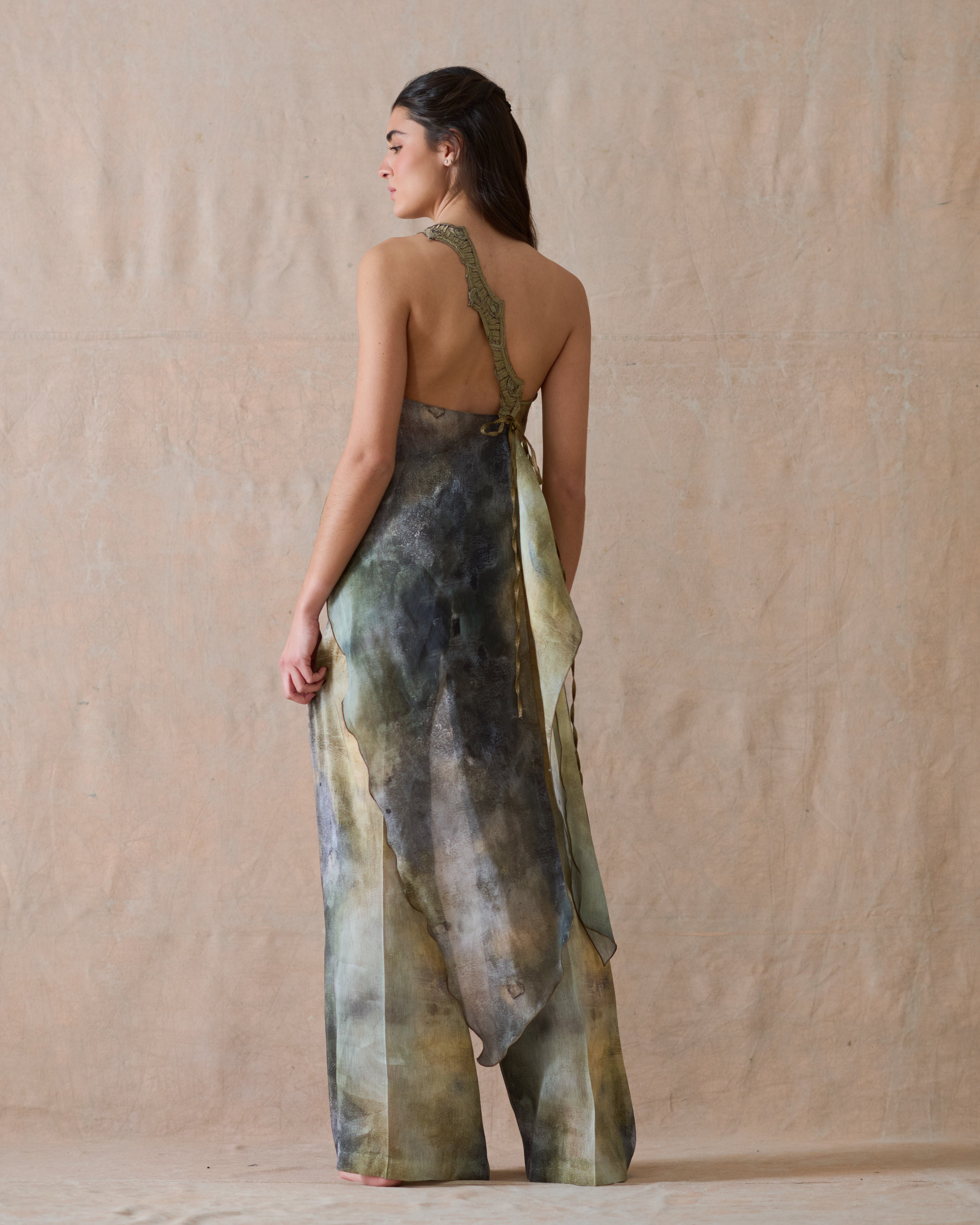 Rustic Silk Noor Top - Wild Sea