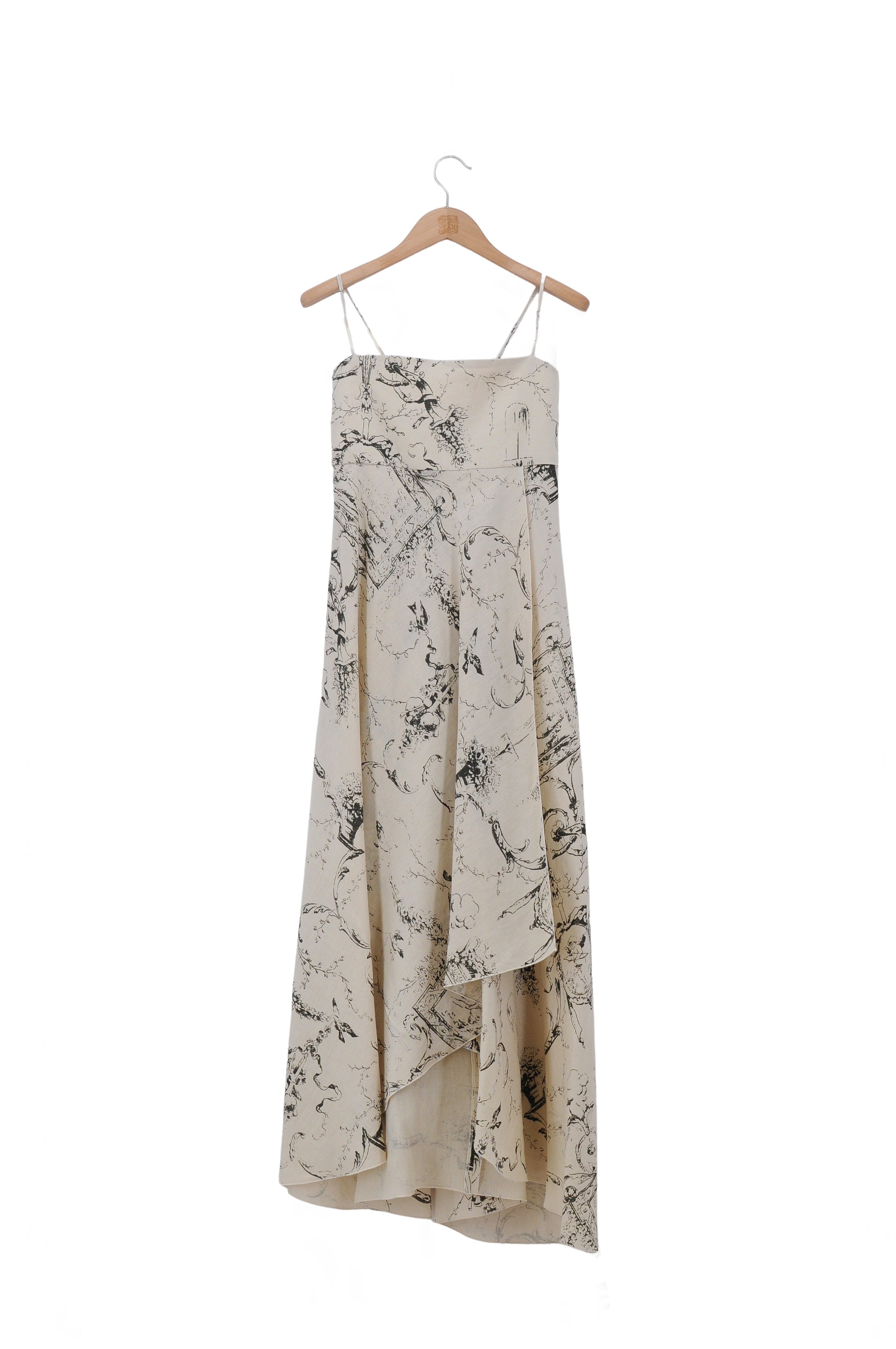 Linen Pen Dress - Lead Sea