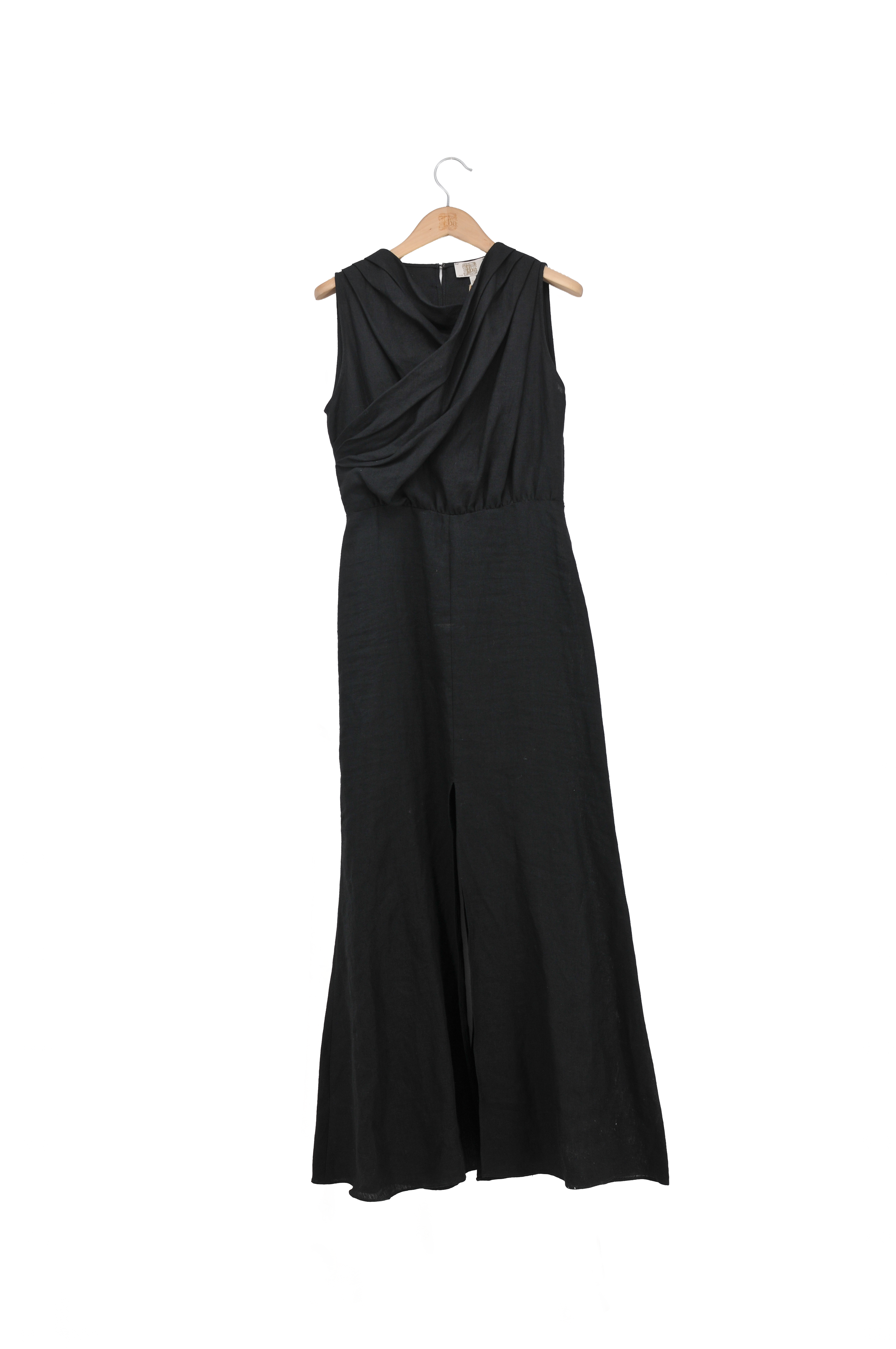 Linen Toscana Dress - Black