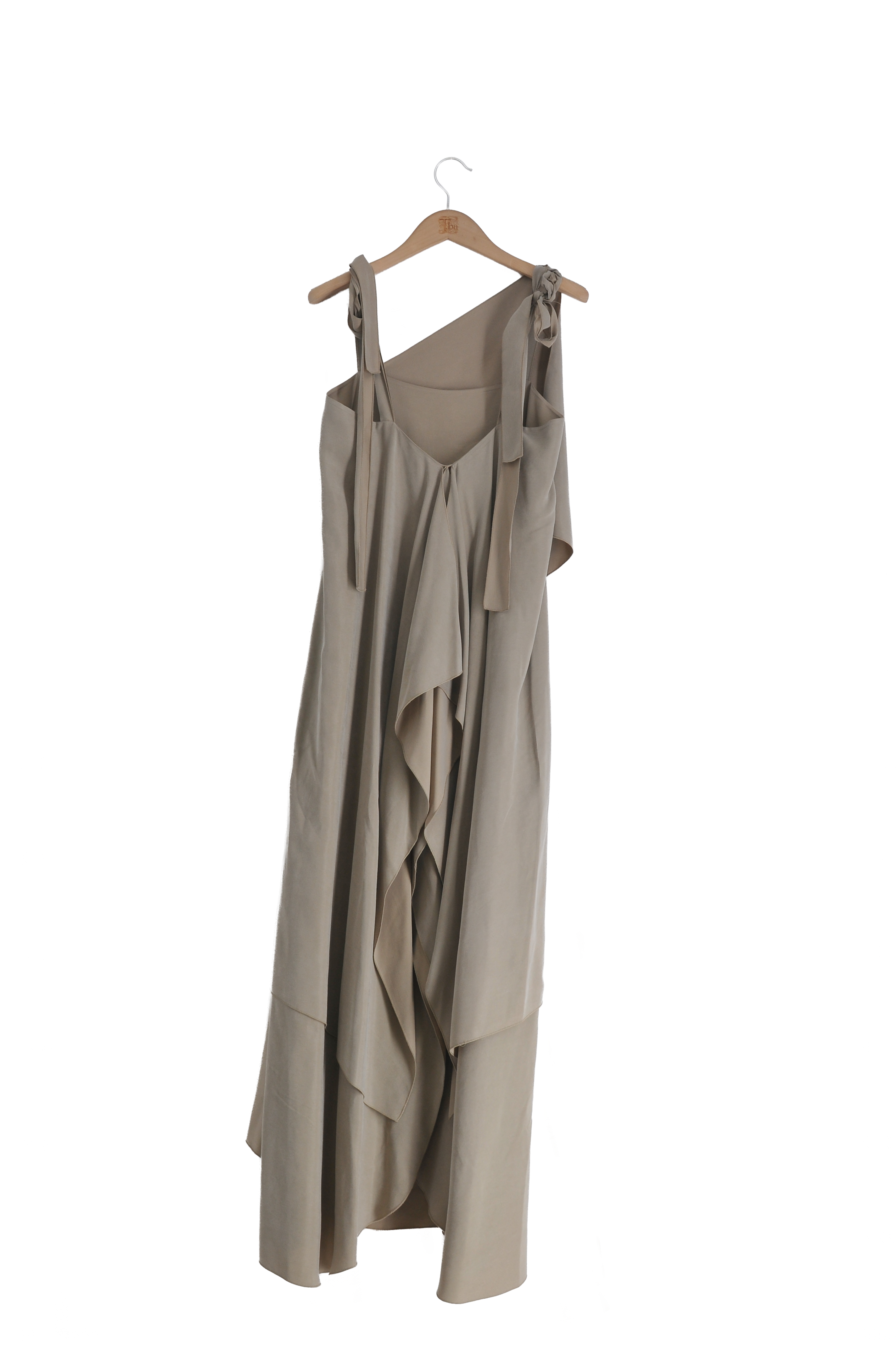 Cupro Lia Dress - Green Leaf