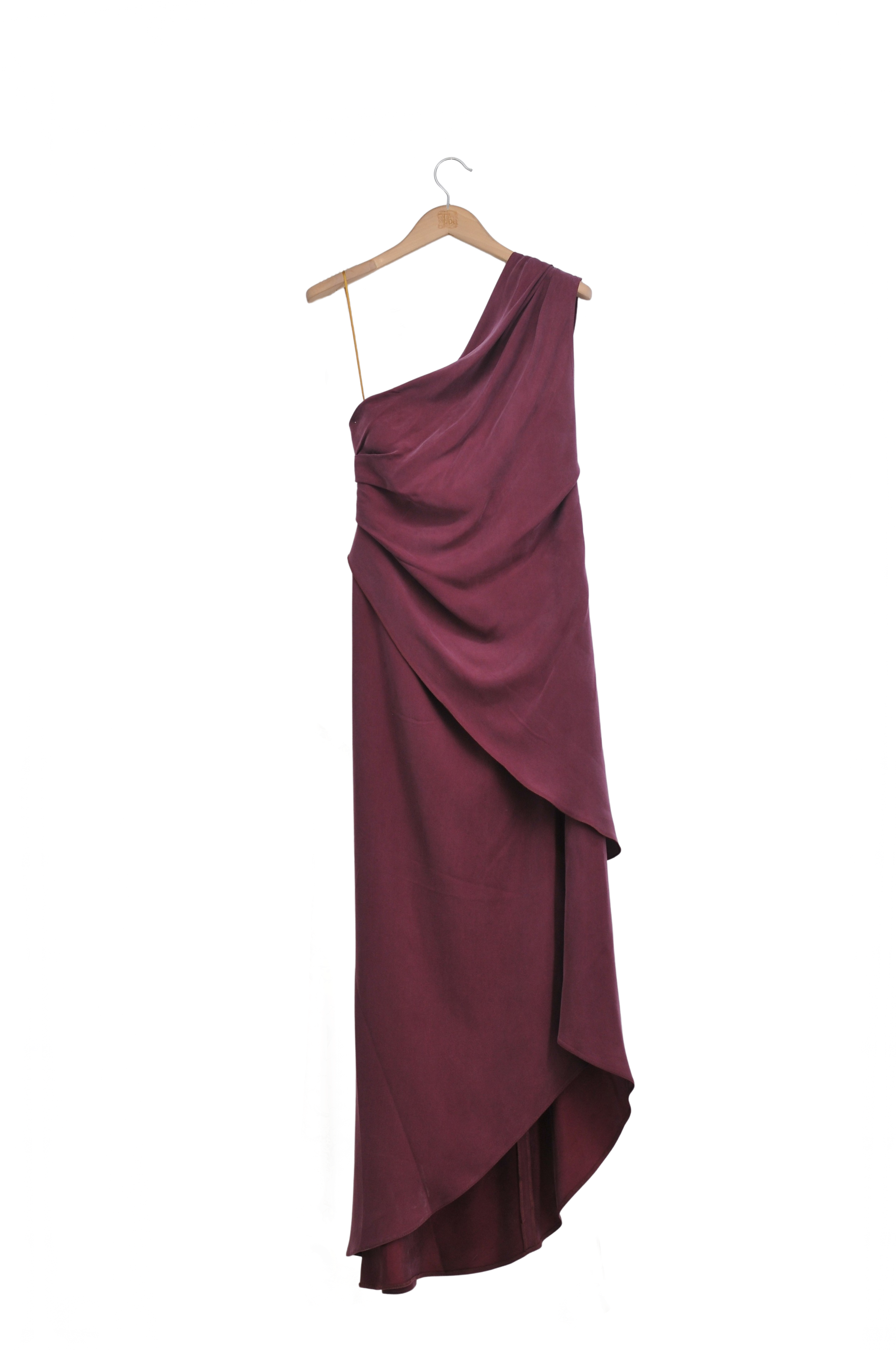 Cupro Pienza Dress - Aubergine