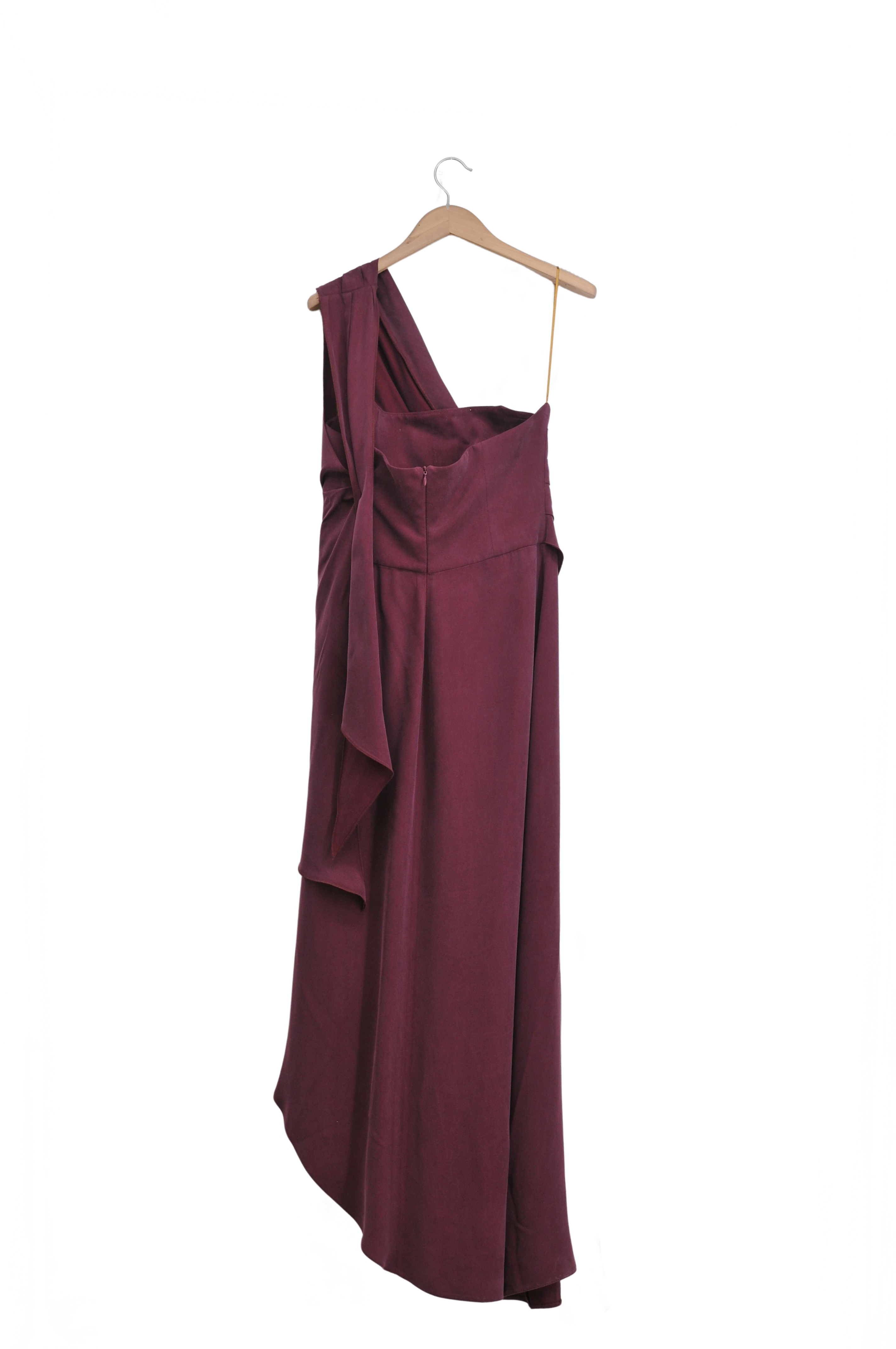 Cupro Pienza Dress - Aubergine
